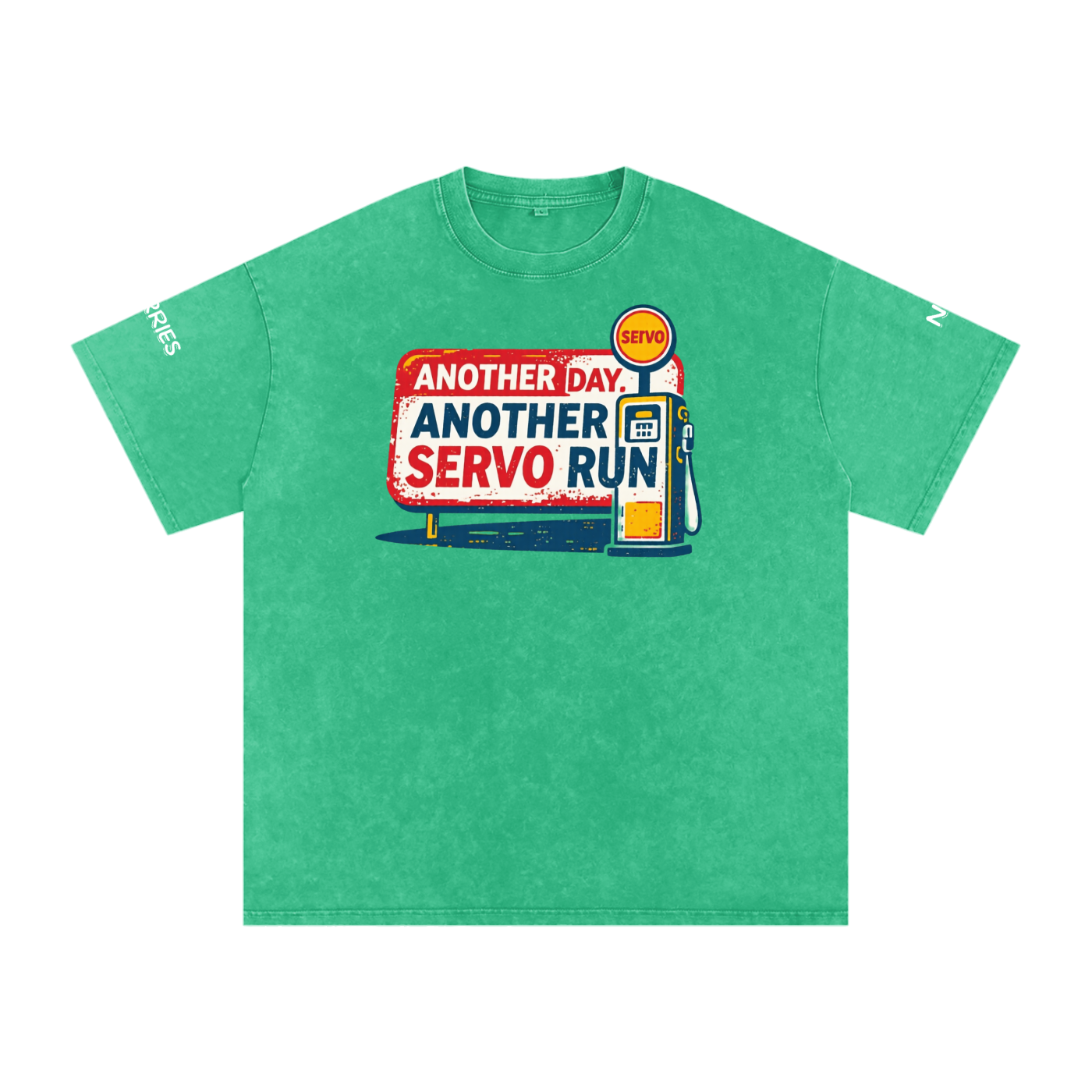 Not the Usual Snow Washed Oversized Cotton T-Shirt Another Day Servo Run Tee