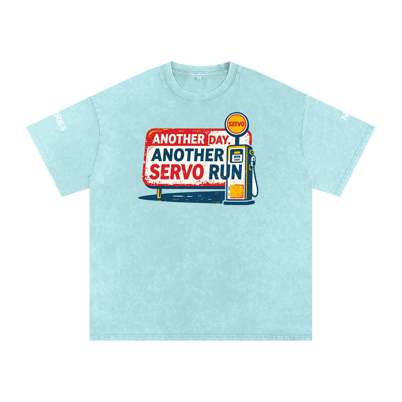 Not the Usual Snow Washed Oversized Cotton T-Shirt Another Day Servo Run Tee