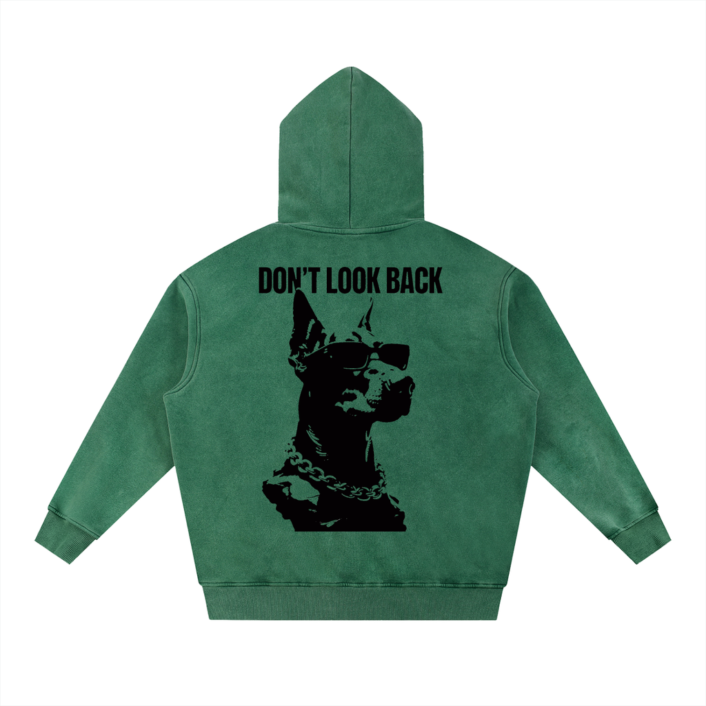 Not Cut From A Cold Palette Snow Wash Fleece Oversize Hoodie Don’t Look Back