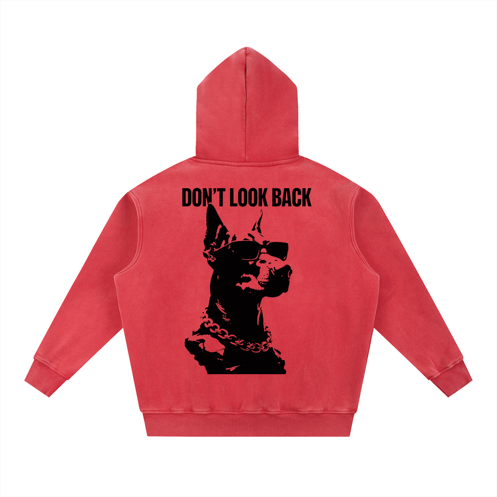 Not Cut From A Cold Palette Snow Wash Fleece Oversize Hoodie Don’t Look Back