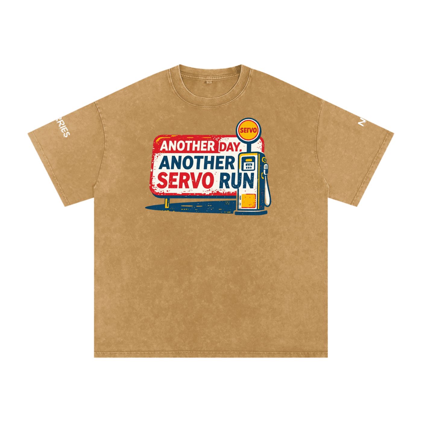 Not the Usual Snow Washed Oversized Cotton T-Shirt Another Day Servo Run Tee