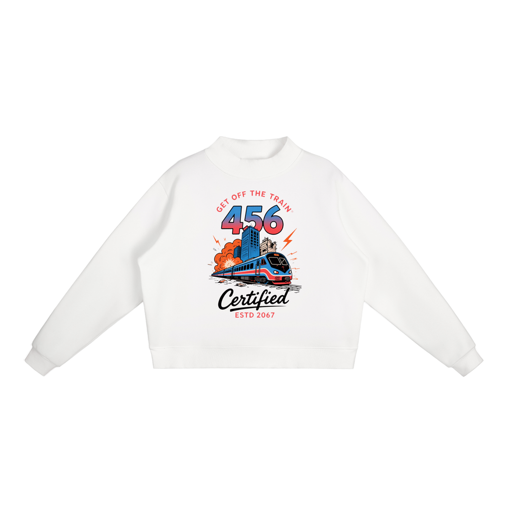 Not Your Usual 456 Certified Essential Fleece Mock-Neck Crew Sweatshirt