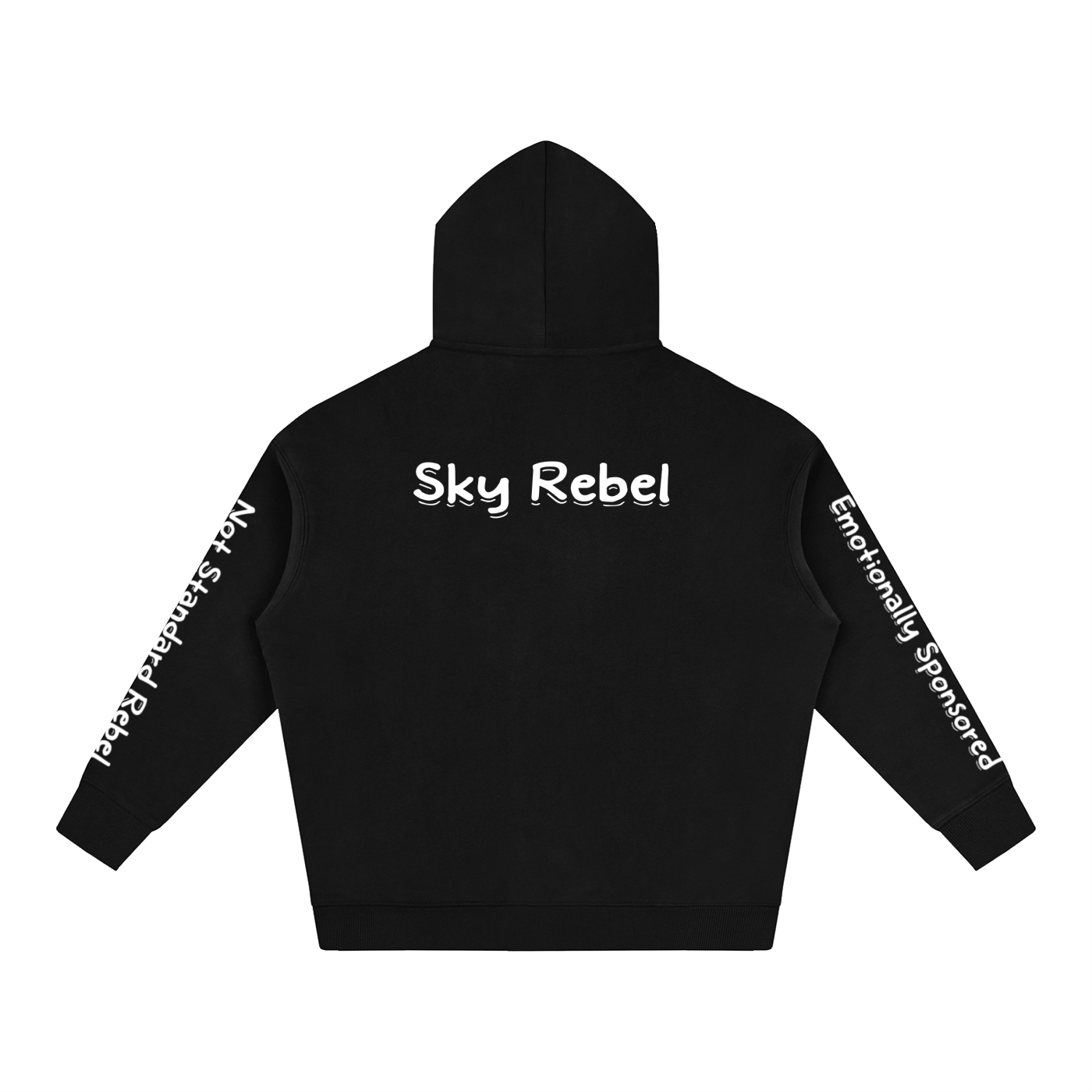 Not a Basic Sky Rebel Opal Skull Oversized Hoodie