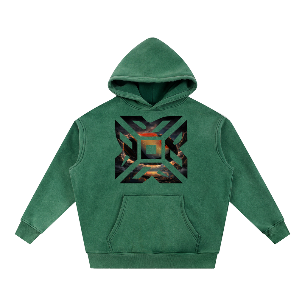 Not Cut From A Cold Palette Snow Wash Fleece Oversize Hoodie Don’t Look Back