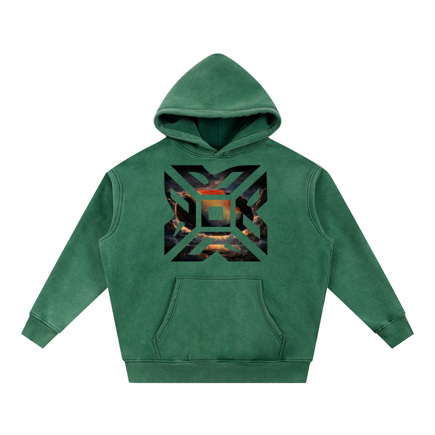 Not Cut From A Cold Palette Snow Wash Fleece Oversize Hoodie Don’t Look Back