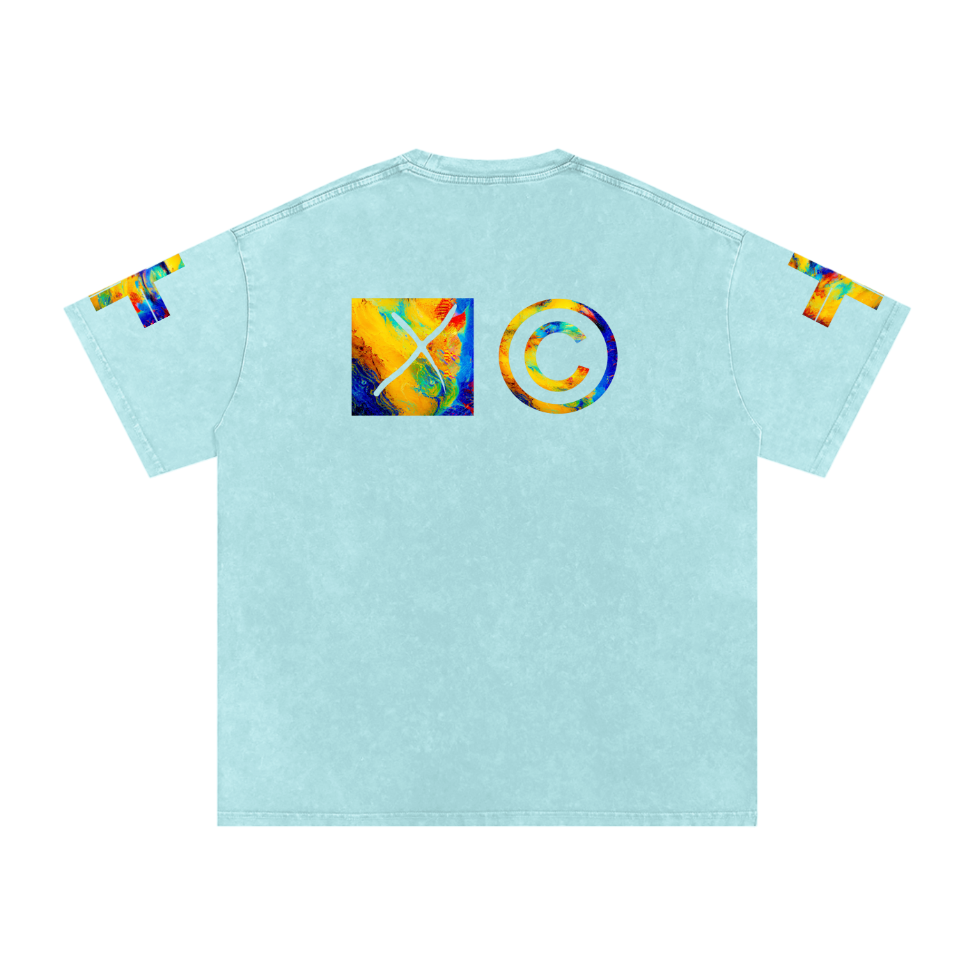 Not Basic. Never Boring. Snow Washed Oversized Cotton T-Shirt Neon Vision Snow Wash Tee
