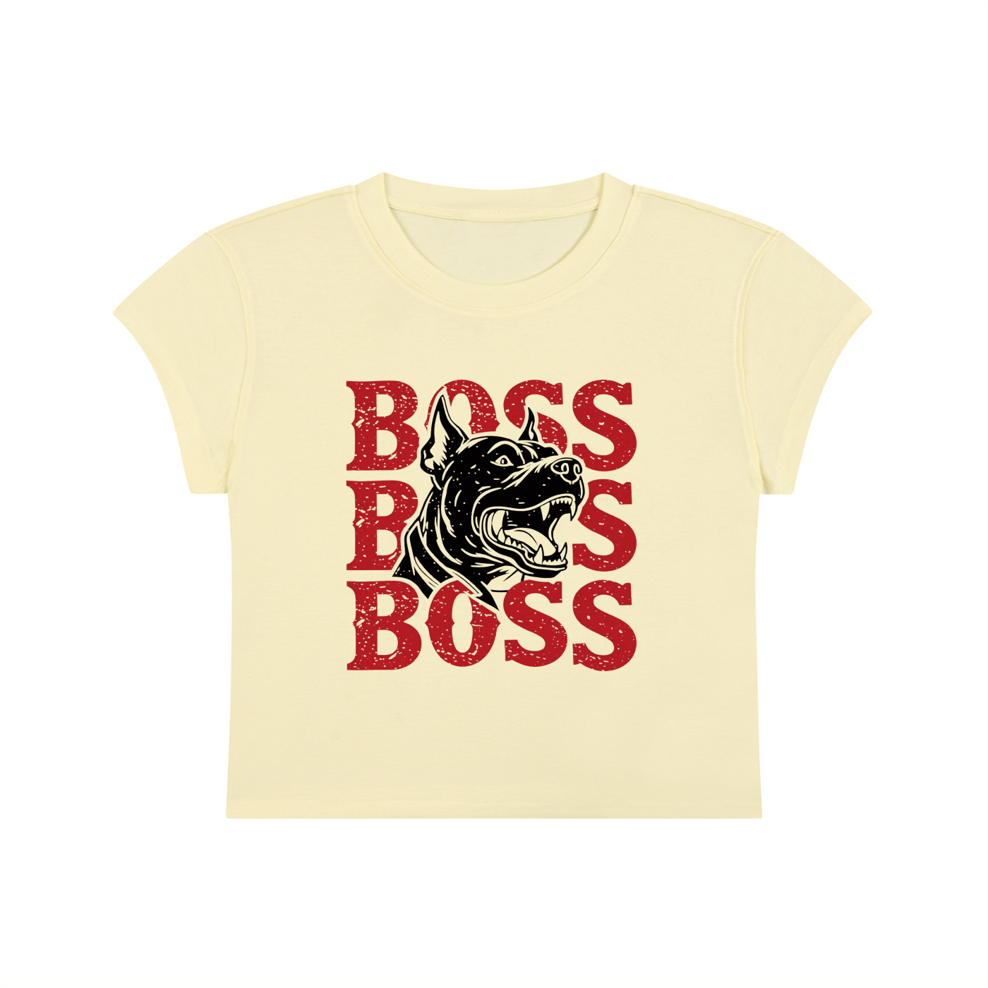 Not Silent Women's Slim-Fit Cropped T-Shirt - Boss Bark Women’s Crop Tee