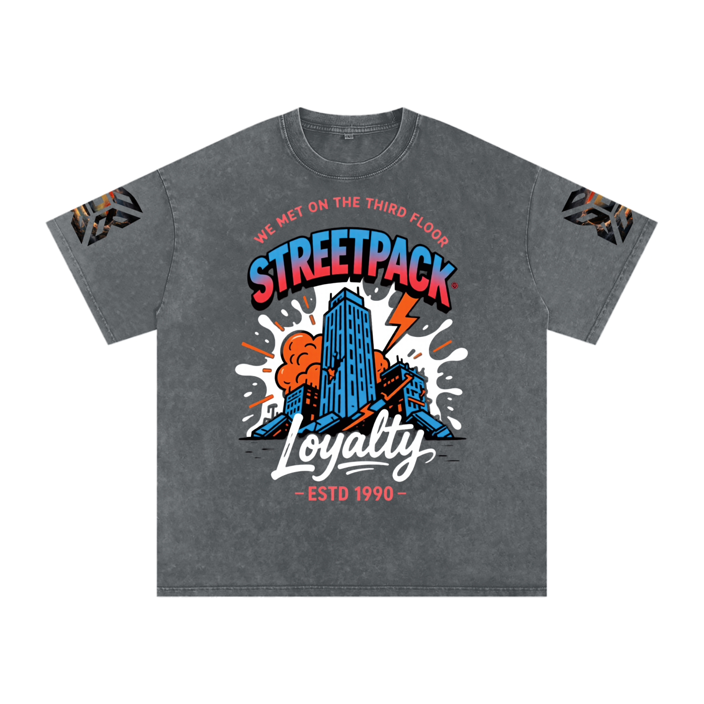 Not Just Another Snow Washed Oversized Cotton T-Shirt Third Floor Loyalty