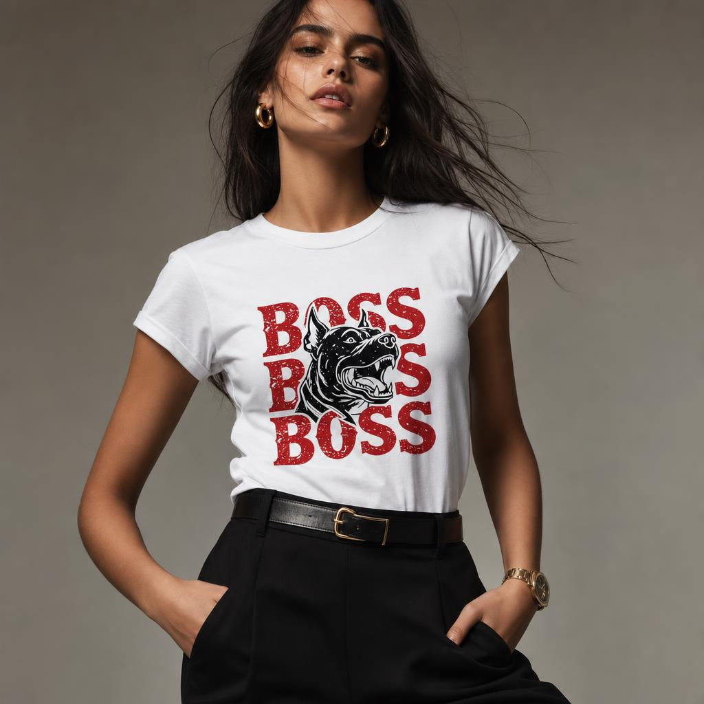 Not Silent Women's Slim-Fit Cropped T-Shirt - Boss Bark Women’s Crop Tee