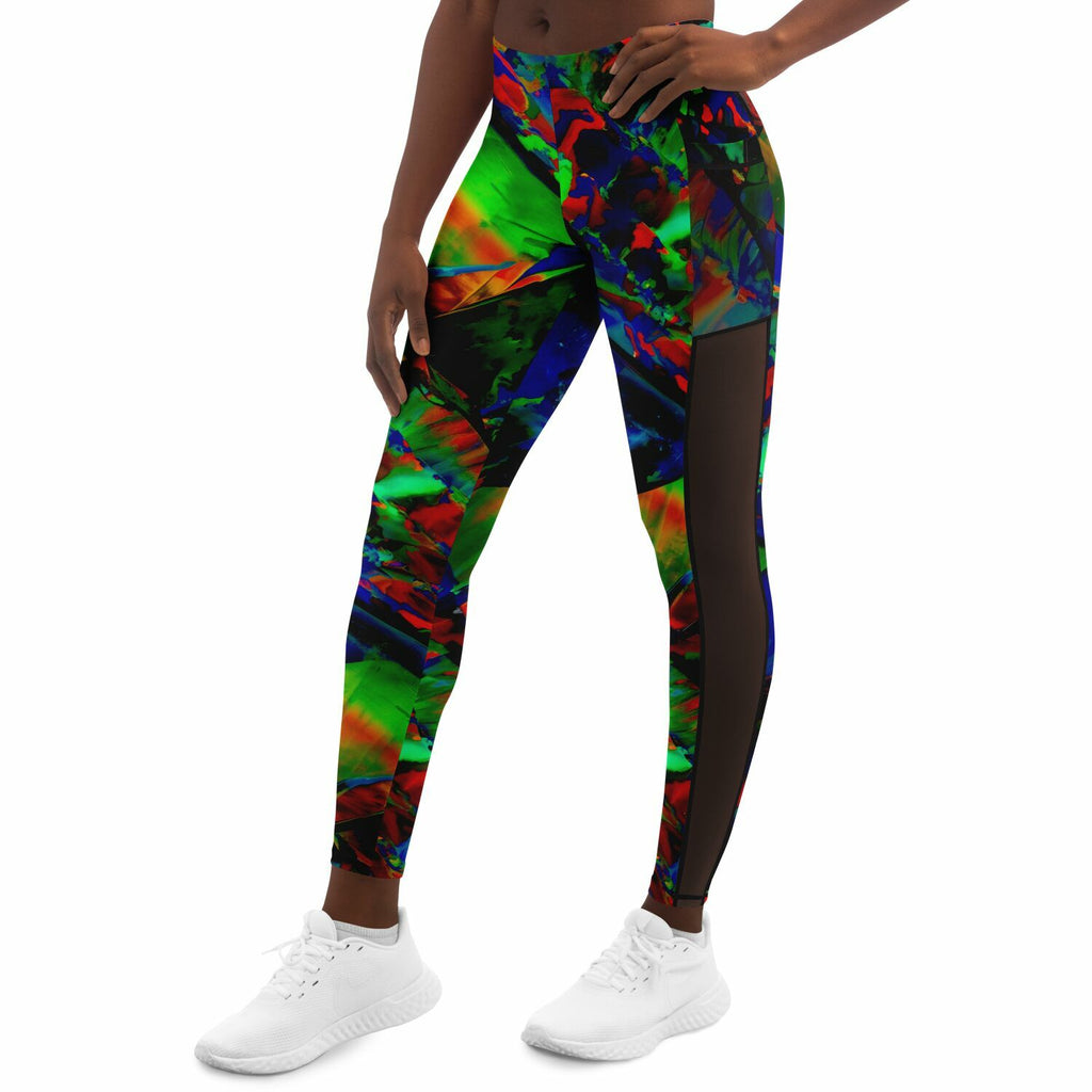 Mesh Pocket Leggings, Not Your Basic Electric Style Pocket Leggings