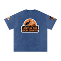 T-Shirt, Not Expected Snow Washed Oversized Cotton Lost Signal Snow Wash Tee