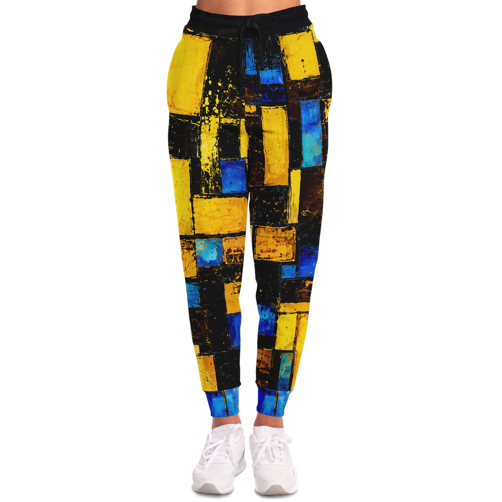 Athletic Joggers, Not Your Basic Opal Blue Gold Athletic Joggers