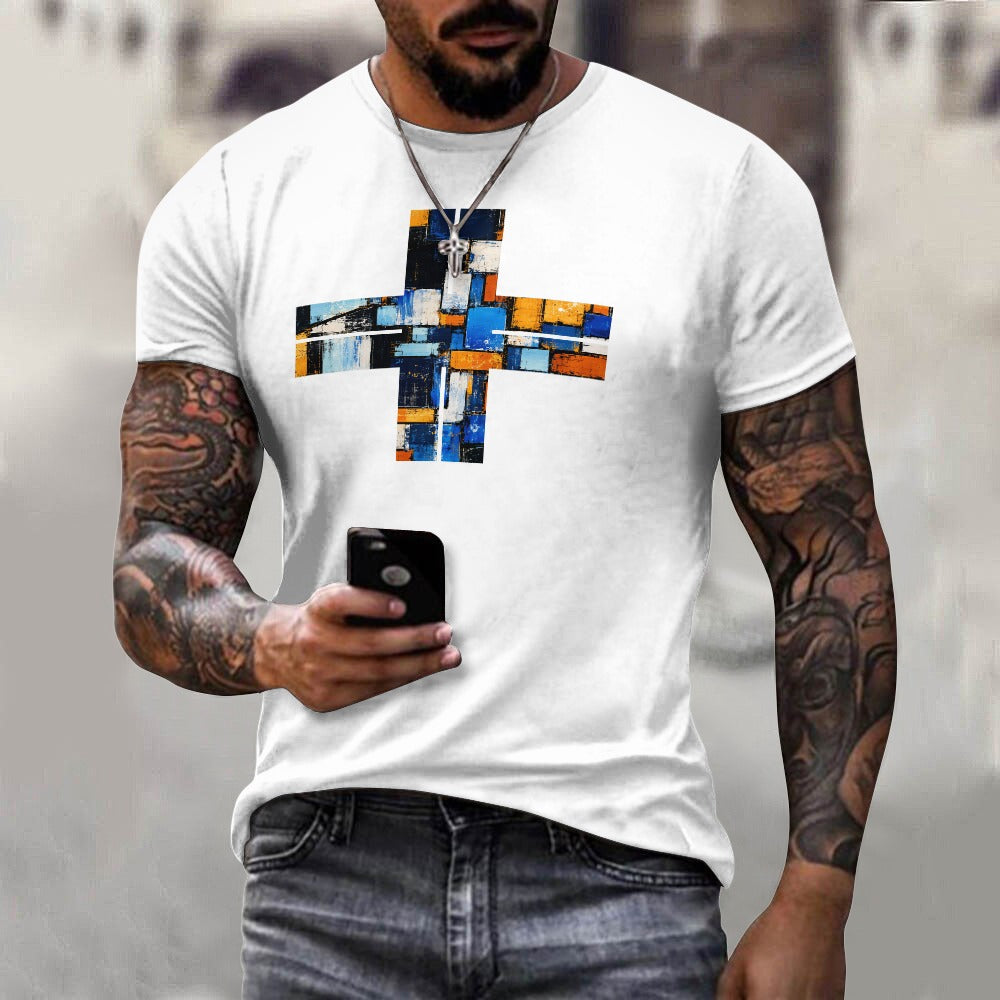 Men's Cotton T-shirt, Not Your Basic Crossline Opal Cotton Tee