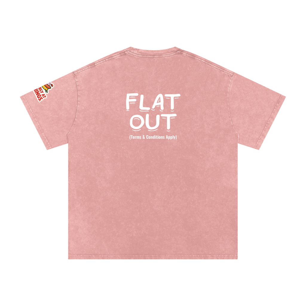Not The Ordinary Snow Washed Oversized Cotton T-Shirt Flat Out Weekend Uniform Tee