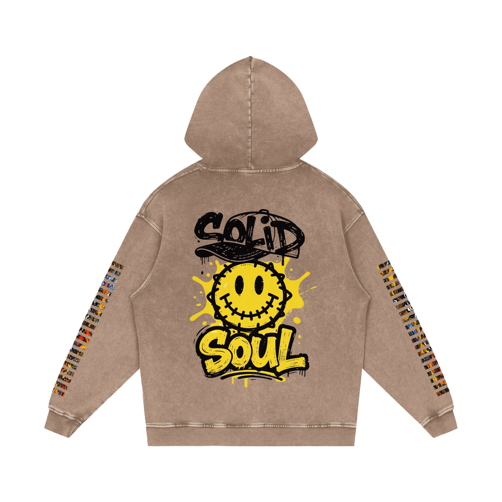 Not Dull Snow Washed Loose Cotton Hoodie 67 Energy