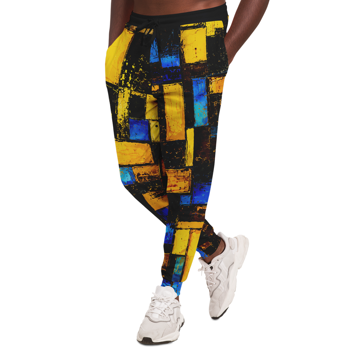 Athletic Joggers, Not Your Basic Opal Blue Gold Athletic Joggers