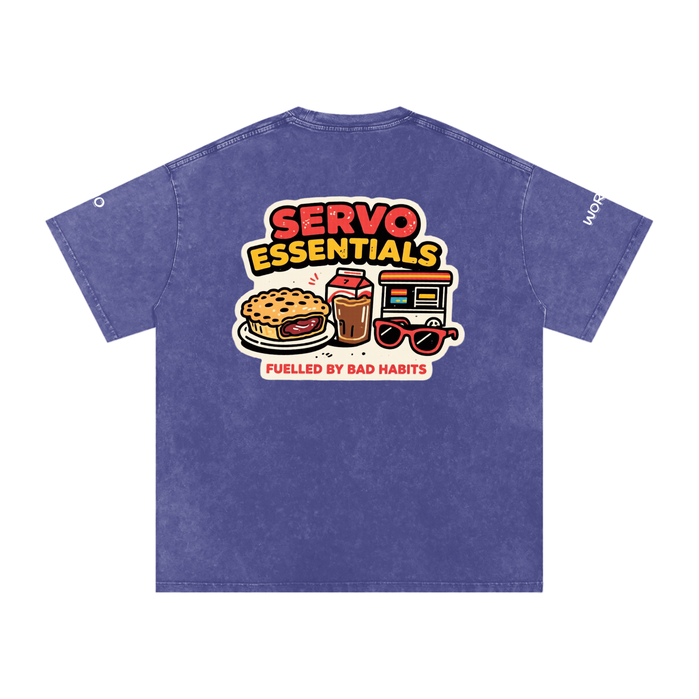 Not the Usual Snow Washed Oversized Cotton T-Shirt Another Day Servo Run Tee