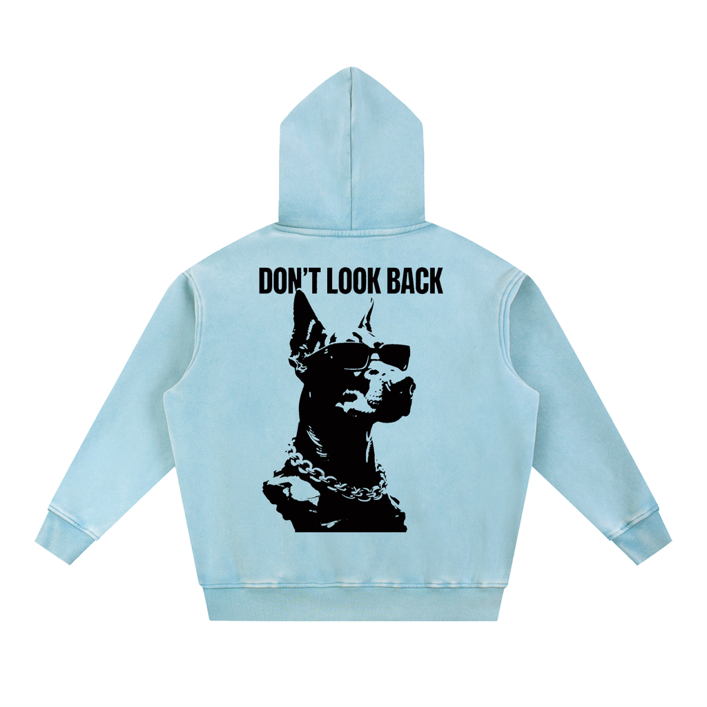 Not Cut From A Cold Palette Snow Wash Fleece Oversize Hoodie Don’t Look Back