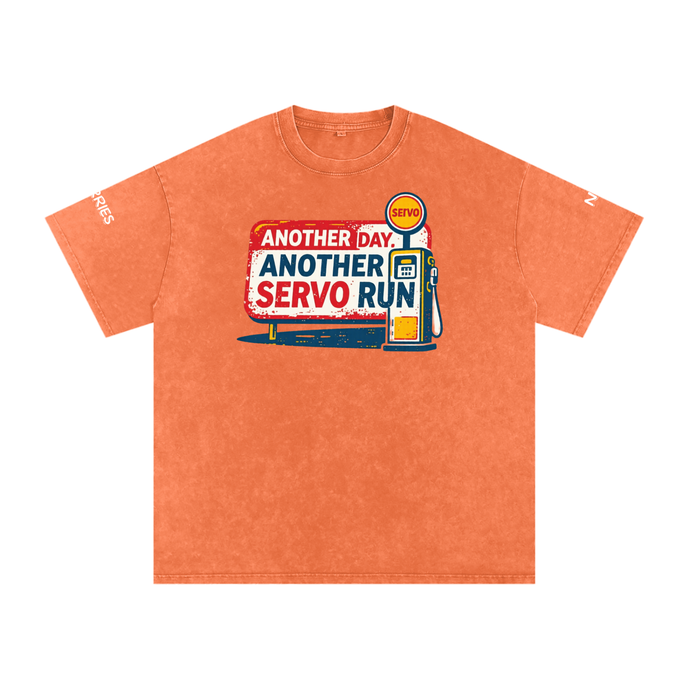 Not the Usual Snow Washed Oversized Cotton T-Shirt Another Day Servo Run Tee