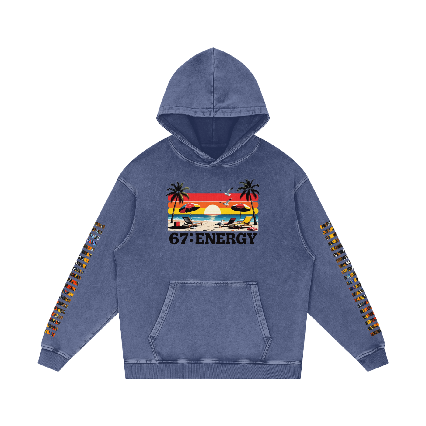 Not Dull Snow Washed Loose Cotton Hoodie 67 Energy