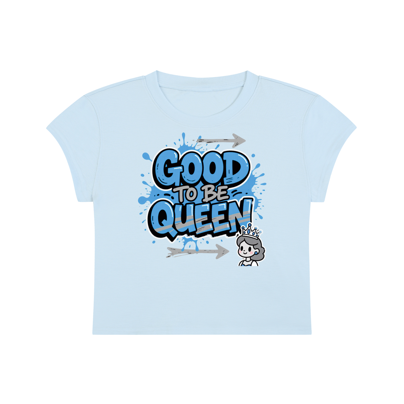 Not Silent Women's Slim-Fit Cropped T-Shirt - Good To Be Queen Tee
