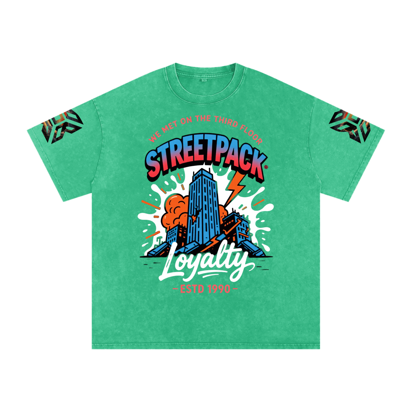 Not Just Another Snow Washed Oversized Cotton T-Shirt Third Floor Loyalty