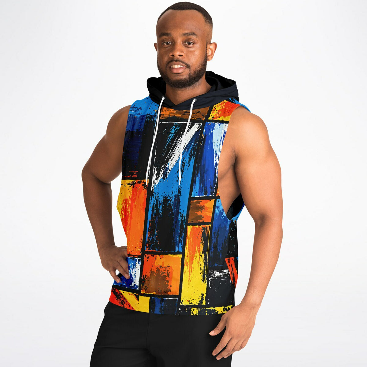 Hoodie, Not Basic Opal Abstract Armhole Hoodie