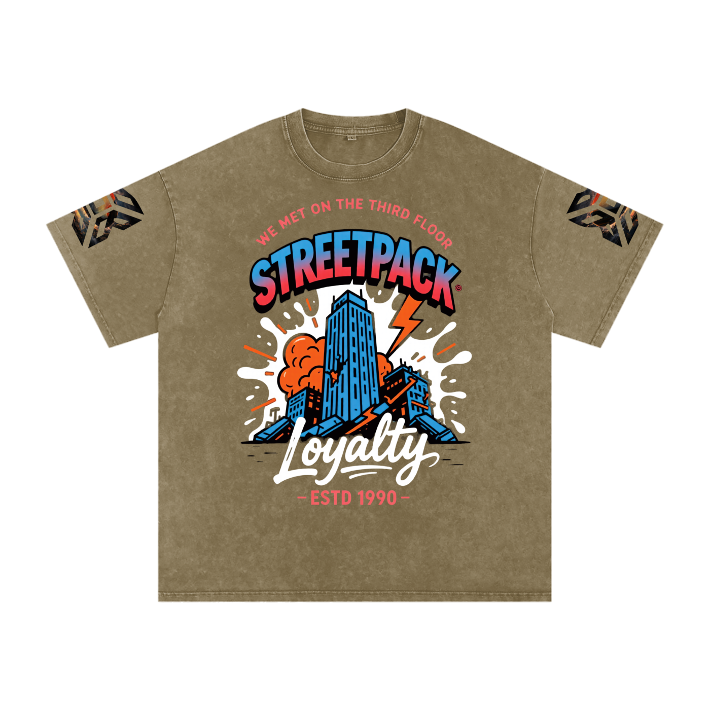 Not Just Another Snow Washed Oversized Cotton T-Shirt Third Floor Loyalty