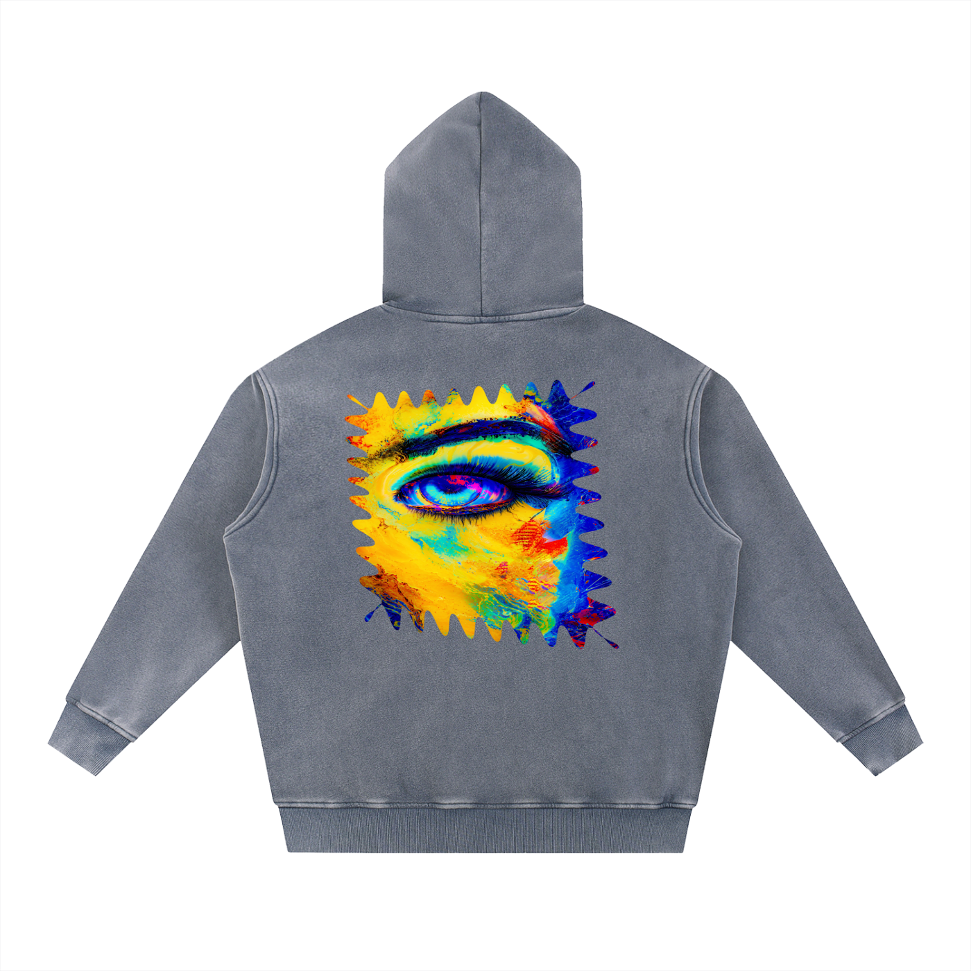 Not Calm Third Floor Energy Snow Wash Oversized Hoodie