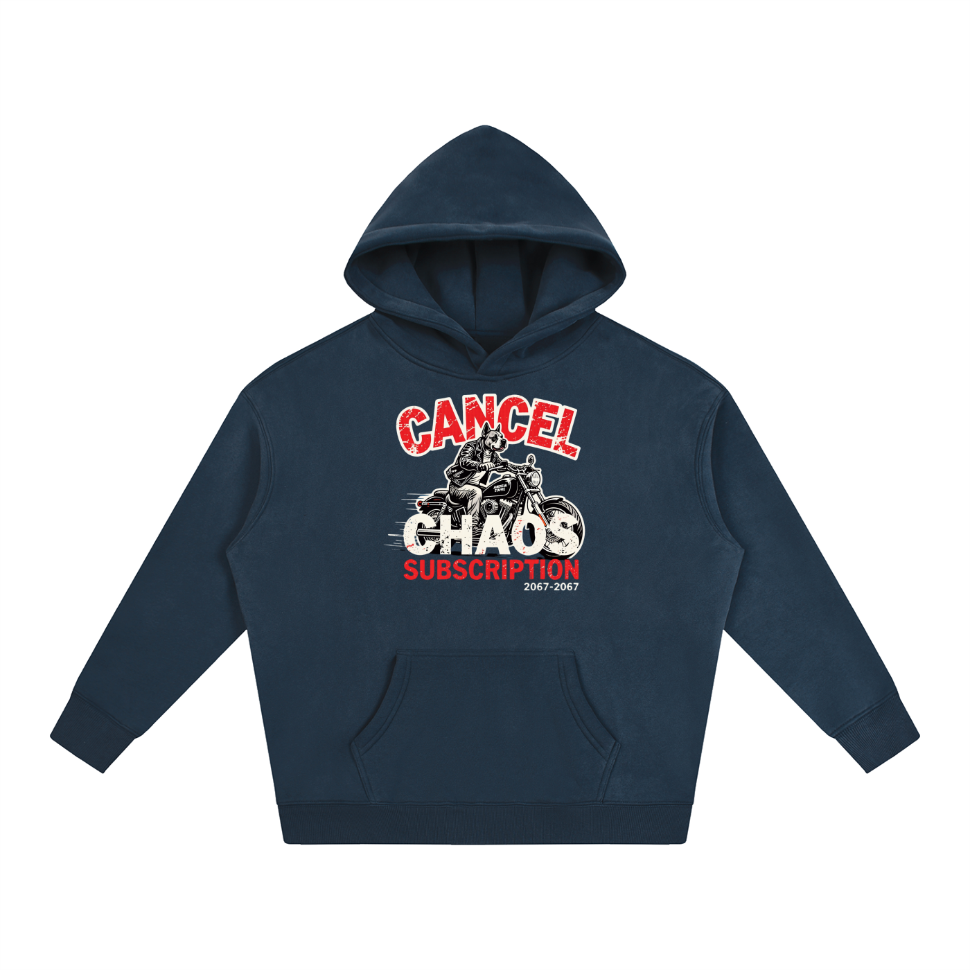 Not Your Standard Fleece Cancel the Chaos Hoodie – Try Again Later Edition