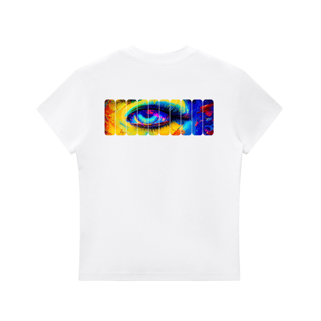 Not Dressing For The Rules Essential Bodycon Crewneck T-Shirt Neon Oracle Crop Tee