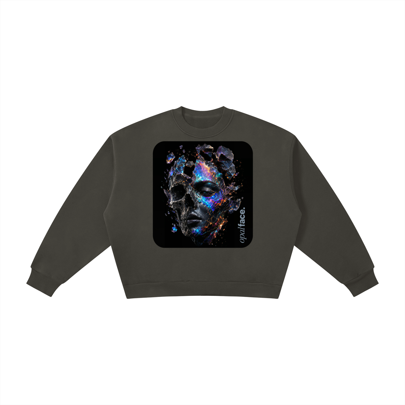Not Just a Boxy Fleece Crewneck Sweatshirt