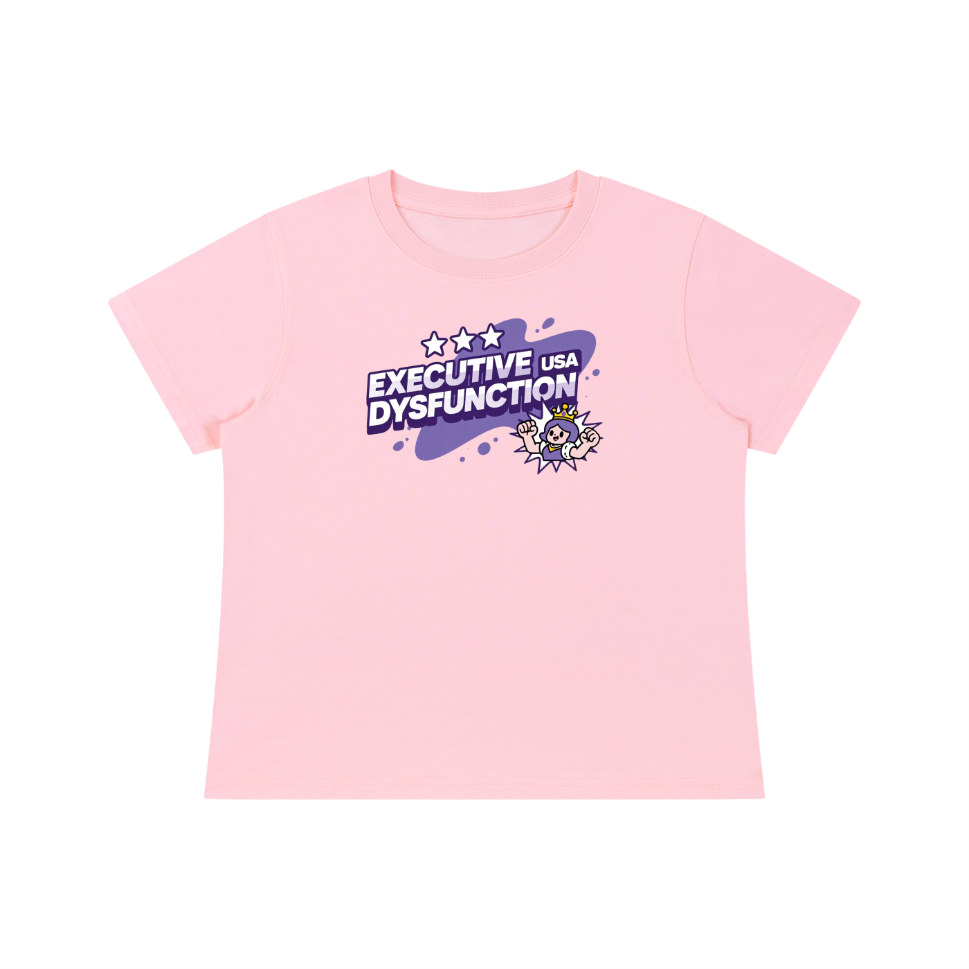 Not Silent Women's Quick-Dry Baby T-Shirt Executive Dysfunction USA Tee