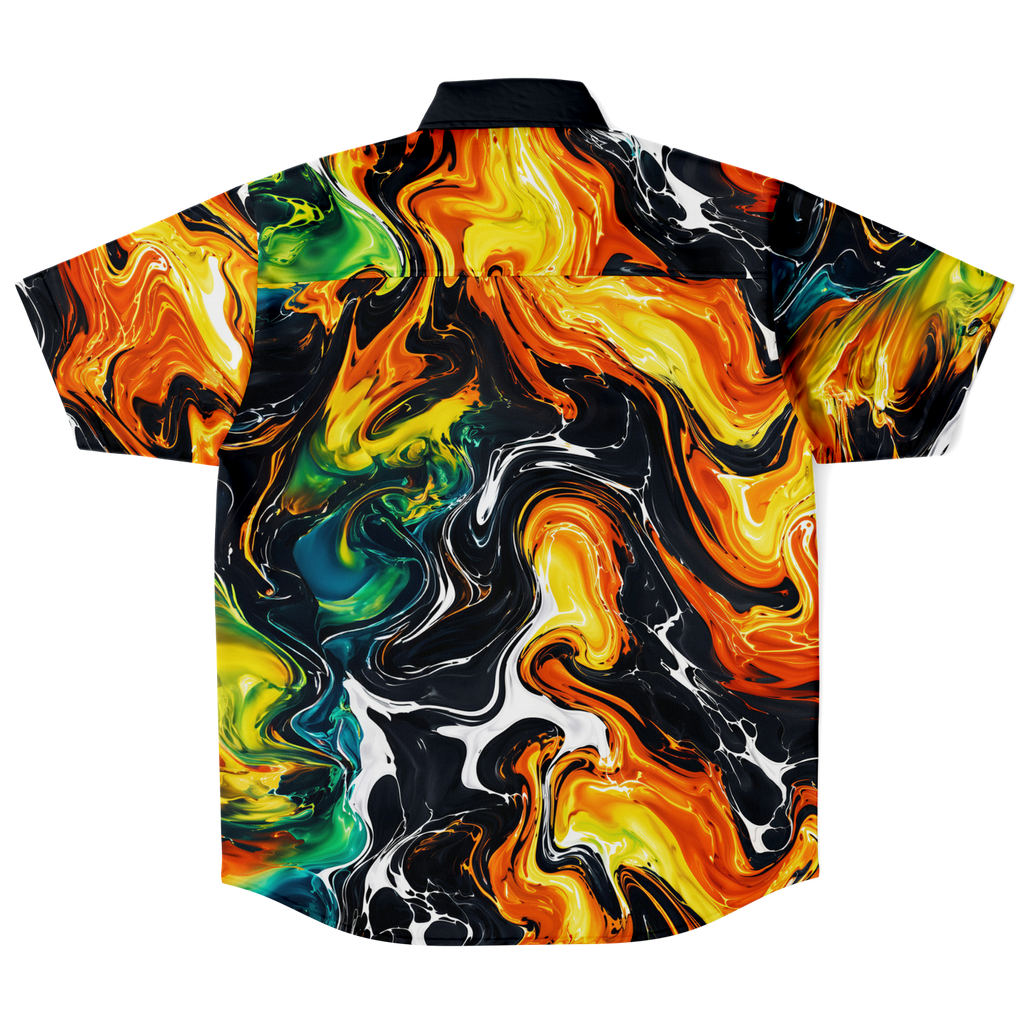 Short Sleeve Shirt, Not Your Normal Statement Shirt – Vibrant Graphic Button Down