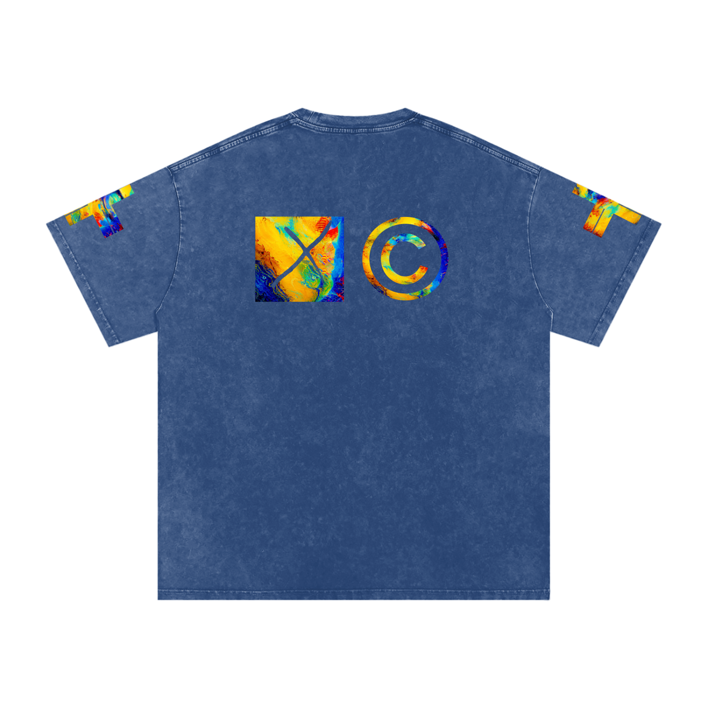 Not Basic. Never Boring. Snow Washed Oversized Cotton T-Shirt Neon Vision Snow Wash Tee