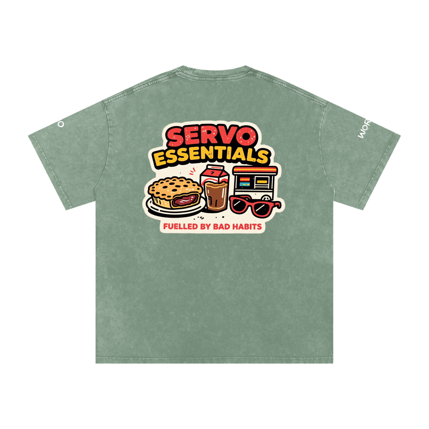 Not the Usual Snow Washed Oversized Cotton T-Shirt Another Day Servo Run Tee