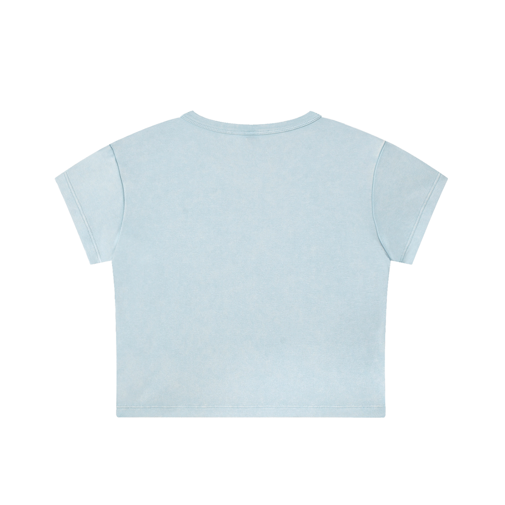 Not For Basic Behaviour Snow Washed Crop Top Queen Energy Tiger Tee