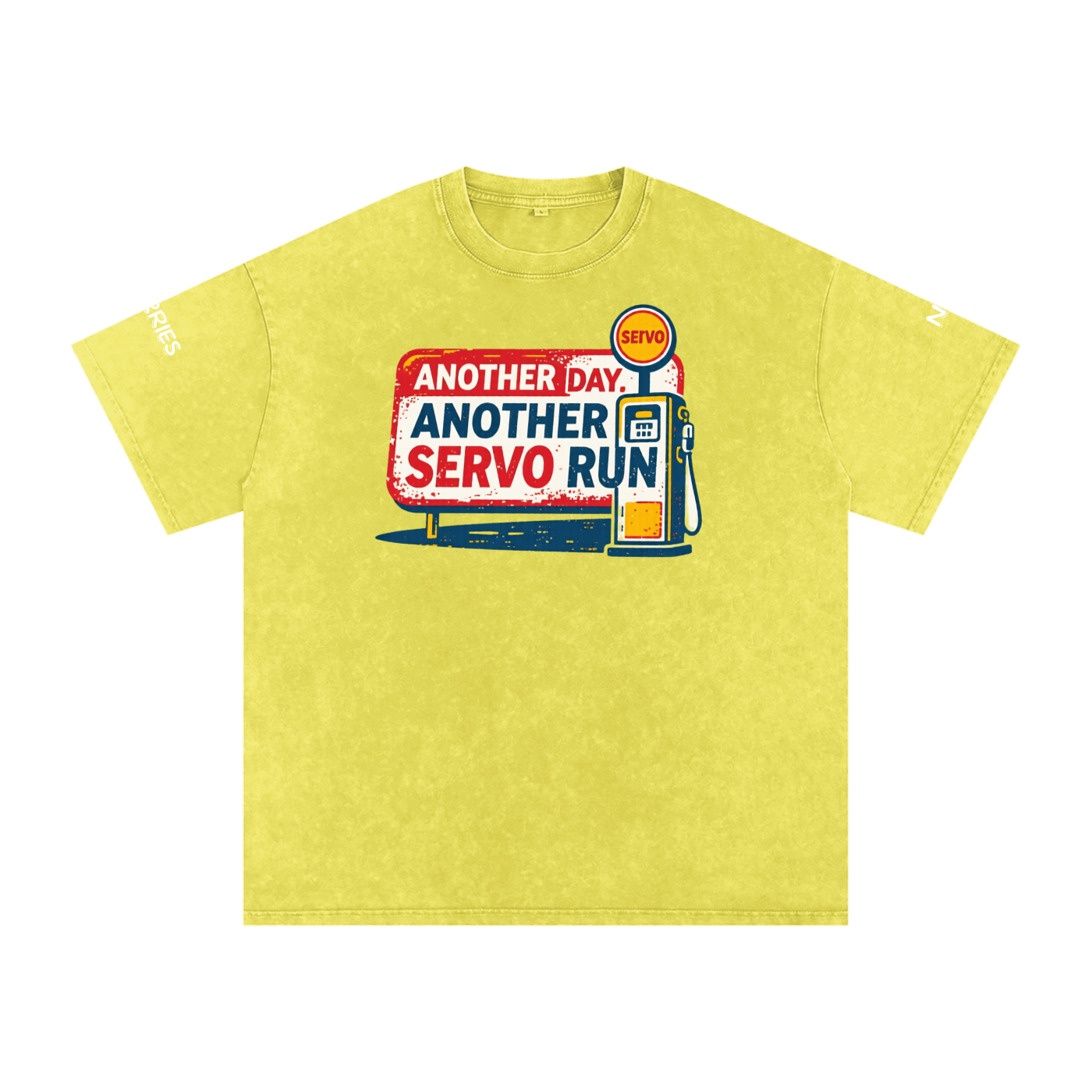 Not the Usual Snow Washed Oversized Cotton T-Shirt Another Day Servo Run Tee