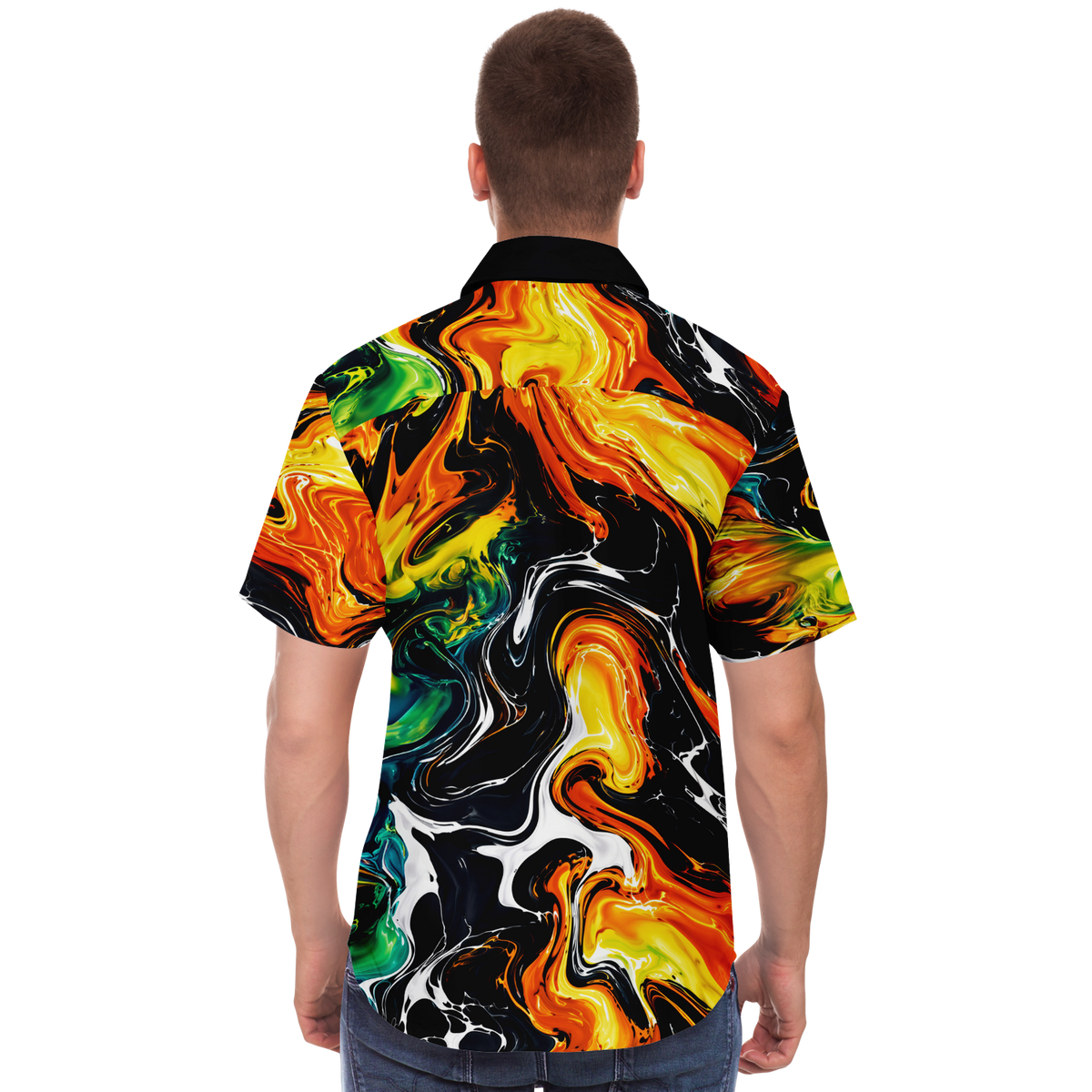 Short Sleeve Shirt, Not Your Normal Statement Shirt – Vibrant Graphic Button Down