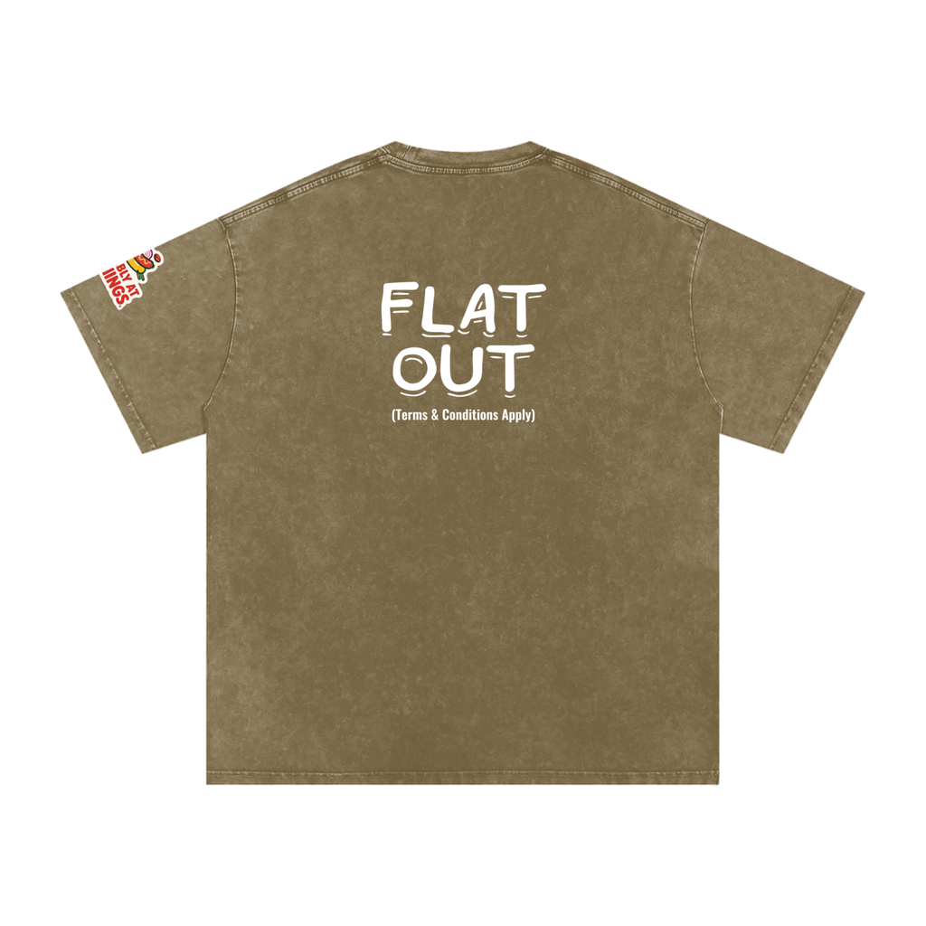 Not The Ordinary Snow Washed Oversized Cotton T-Shirt Flat Out Weekend Uniform Tee