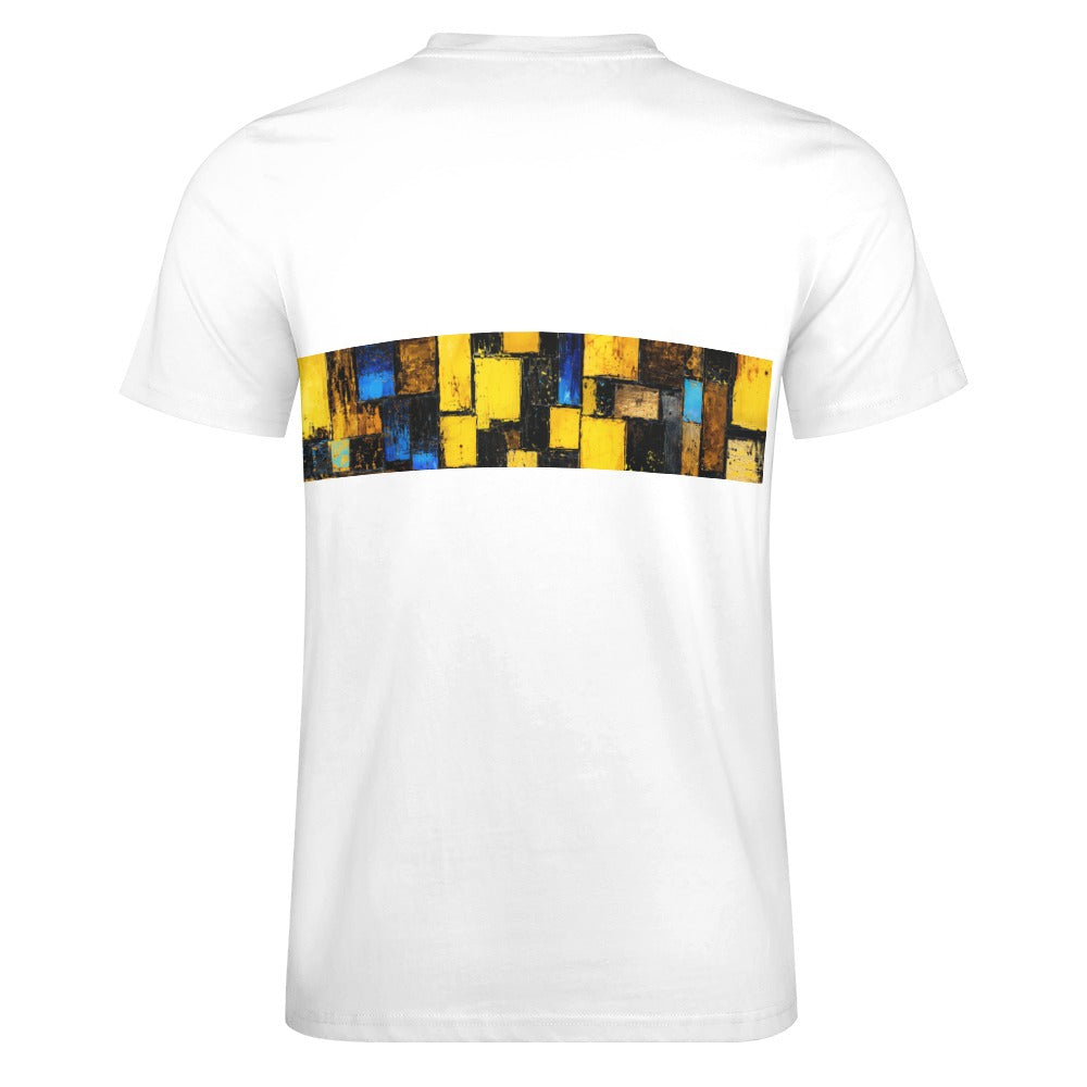 Men's Cotton T-shirt, Not Your Basic Opal Mosaic Grid Tee
