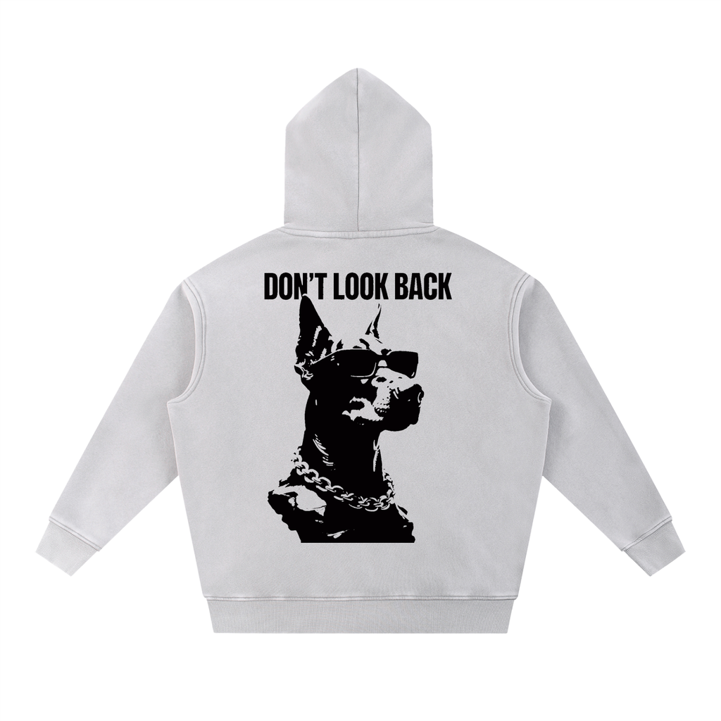 Not Cut From A Cold Palette Snow Wash Fleece Oversize Hoodie Don’t Look Back