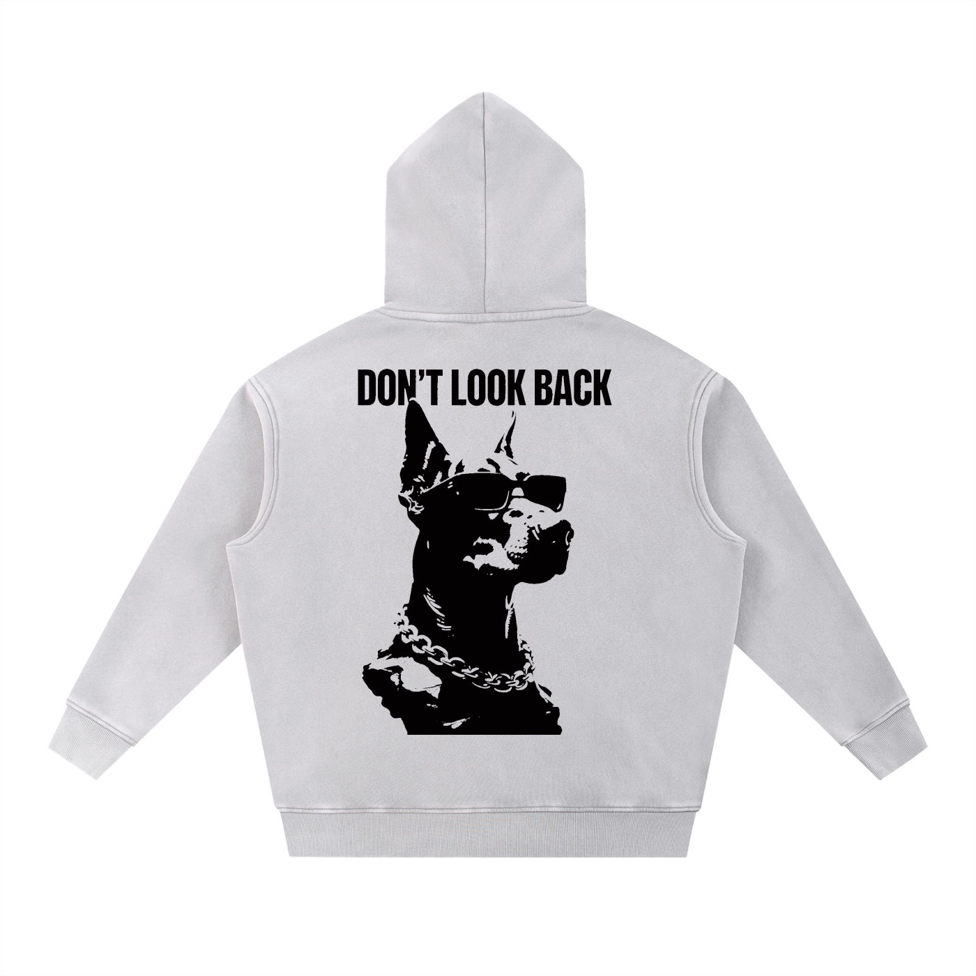 Not Cut From A Cold Palette Snow Wash Fleece Oversize Hoodie Don’t Look Back