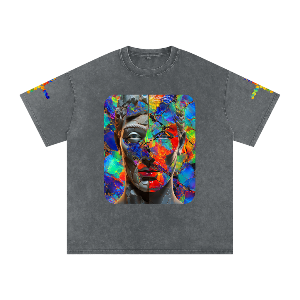 Not Currently Ordinary Snow Washed Oversized Cotton T-Shirt
