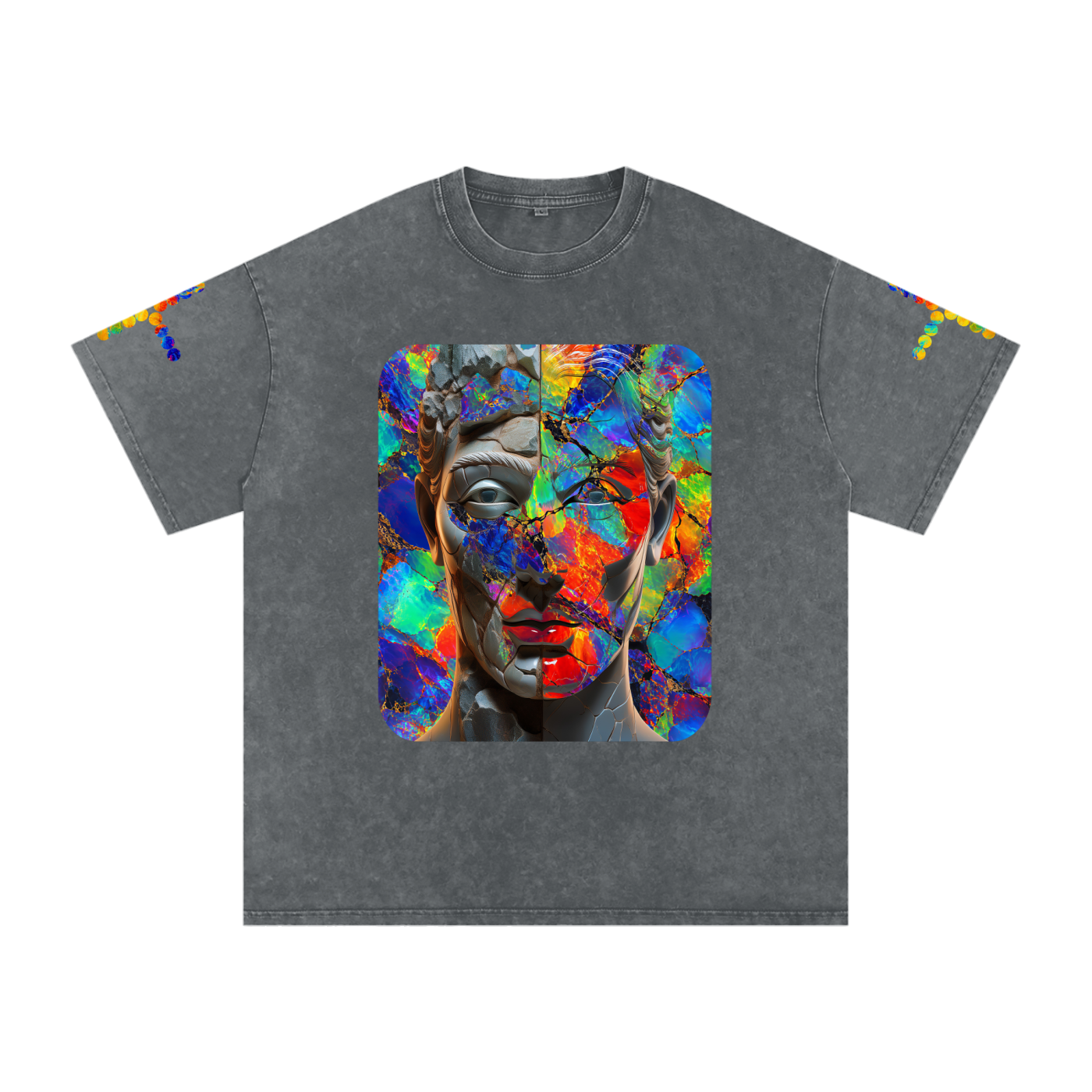 Not Currently Ordinary Snow Washed Oversized Cotton T-Shirt