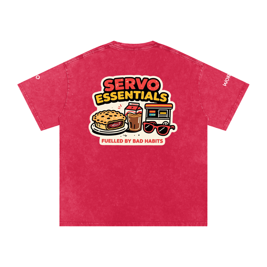 Not the Usual Snow Washed Oversized Cotton T-Shirt Another Day Servo Run Tee