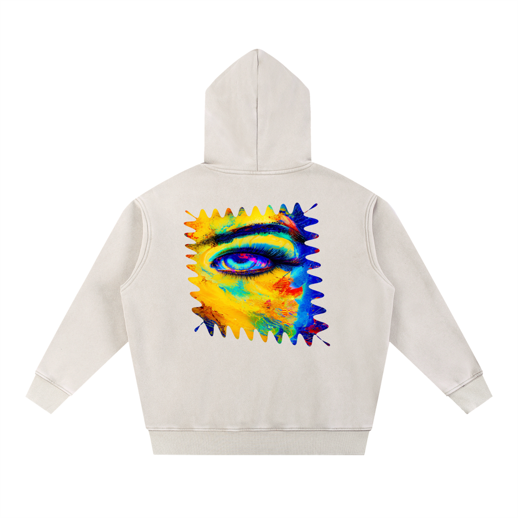 Not Calm Third Floor Energy Snow Wash Oversized Hoodie