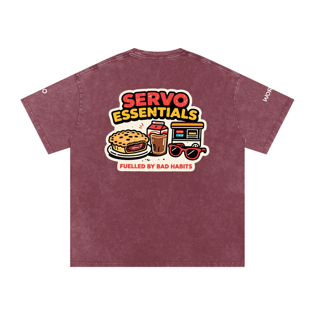 Not the Usual Snow Washed Oversized Cotton T-Shirt Another Day Servo Run Tee