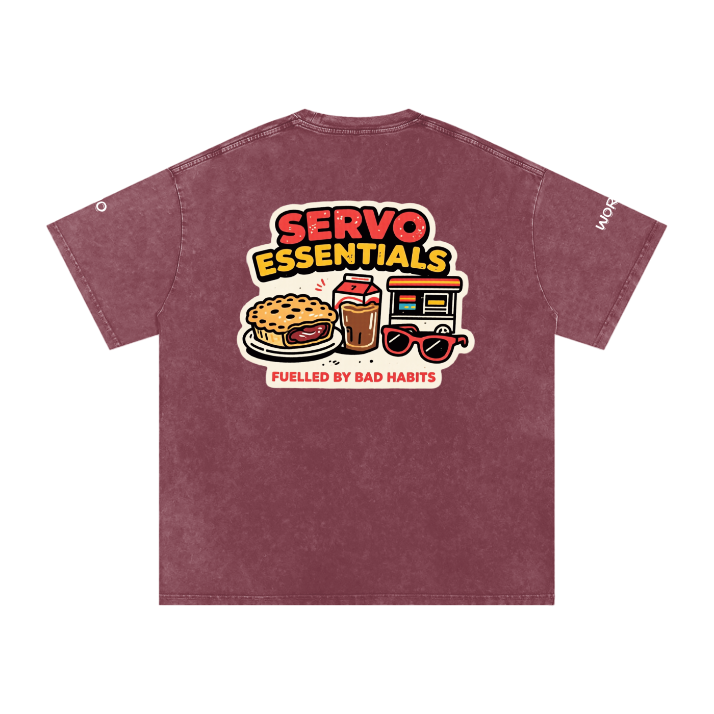 Not the Usual Snow Washed Oversized Cotton T-Shirt Another Day Servo Run Tee