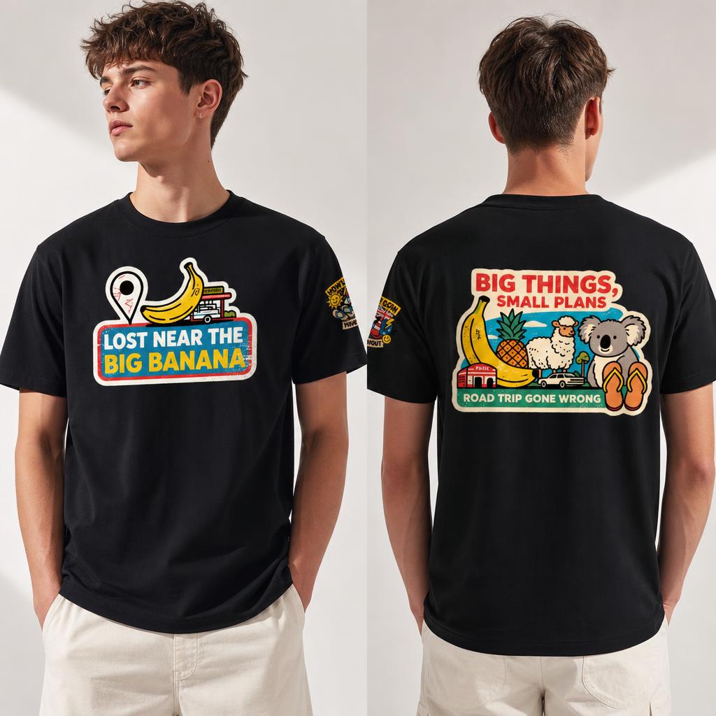 Not Timid Pure Cotton Unisex T-Shirt Lost Near The Big Banana Tee